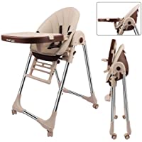 Los mejores  - OUNUO Trona para Bebe Evolutiva- Trona para bebés con bandeja extraíble- Ajustable y Plegable con 4 ruedas - crece con…